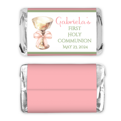 Gold Chalice First Commuion Miniature Candy Wrapper Stickers  - First Communion Favors - FCC353 - STICKERS ONLY :) - Thatsawrapfavors