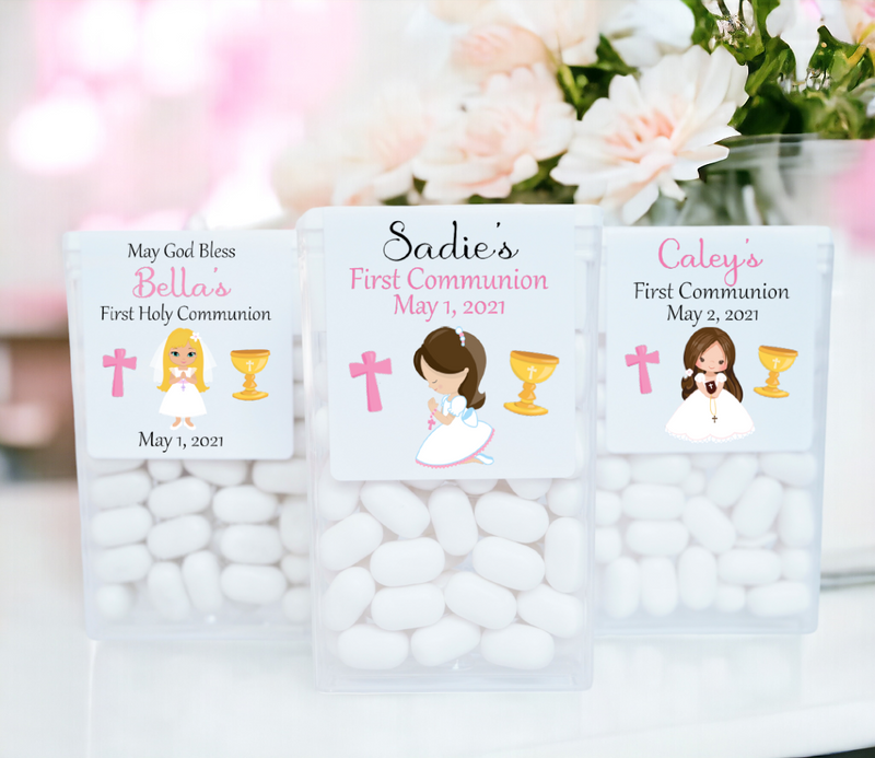 First Communion Tic Tac Labels - FCC201 - LABELS ONLY :) - Thatsawrapfavors