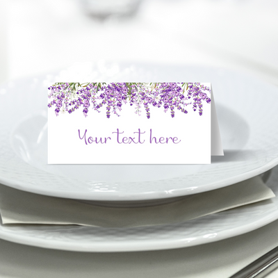 PRINTABLE Lavender Floral First Communion Table Tent or Place Card Printables, Communion Table Decor - You Edit & Print - FCC903 - DIGITAL FILE ONLY :) - Thatsawrapfavors