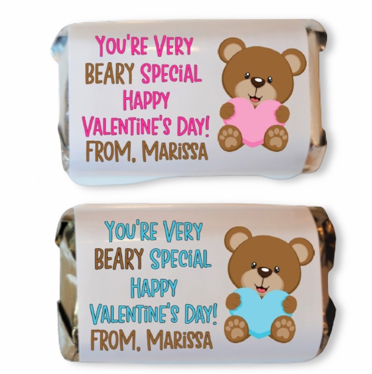 Valentine Theme Hershey Miniatures Labels - VAL340 - LABELS ONLY :) - Thatsawrapfavors