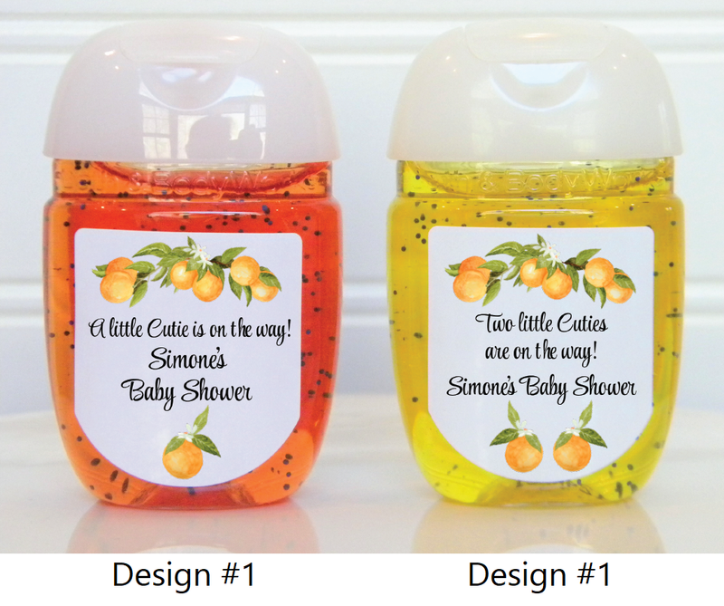 Little Cutie Theme Baby Shower Hand Sanitizer Labels - CUT102 - LABELS ONLY :) - Thatsawrapfavors