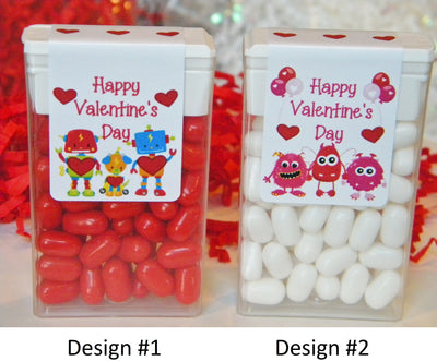 Robot or Little Monster Valentine's Day Party Tic Tac Labels - VAL200 - LABELS ONLY :) - Thatsawrapfavors