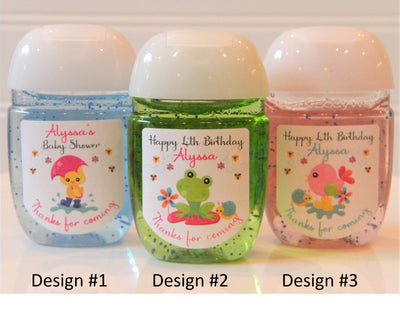 Spring Baby Shower or Birthday Hand Sanitizer Labels - DUK101 - LABELS ONLY - Thatsawrapfavors