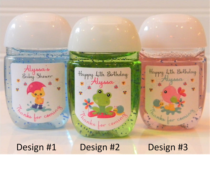 Spring Baby Shower or Birthday Hand Sanitizer Labels - DUK101 - LABELS ONLY - Thatsawrapfavors