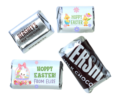 Easter Theme Hershey Miniature or Nugget Labels - EAS320 - STICKERS ONLY :) - Thatsawrapfavors