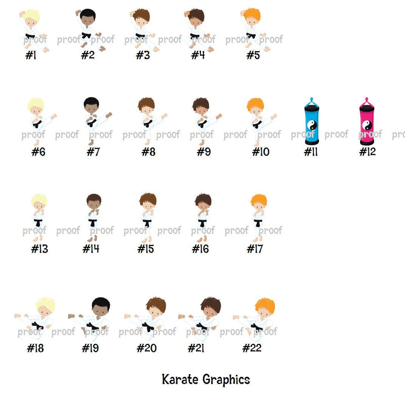 Karate Martial Arts Birthday Hershey Kiss Stickers - KAR001 - STICKERS ONLY :) - Thatsawrapfavors