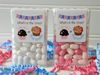 Cupcake or Stud Muffin Gender Reveal Tic Tac Labels - COS200 - LABELS ONLY :) - Thatsawrapfavors