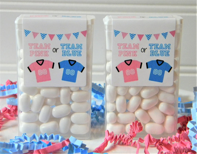 Team Pink Team Blue Gender Reveal Tic Tac Labels - POB200 - LABELS ONLY :) - Thatsawrapfavors