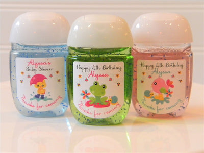 Spring Baby Shower or Birthday Hand Sanitizer Labels - DUK101 - LABELS ONLY - Thatsawrapfavors