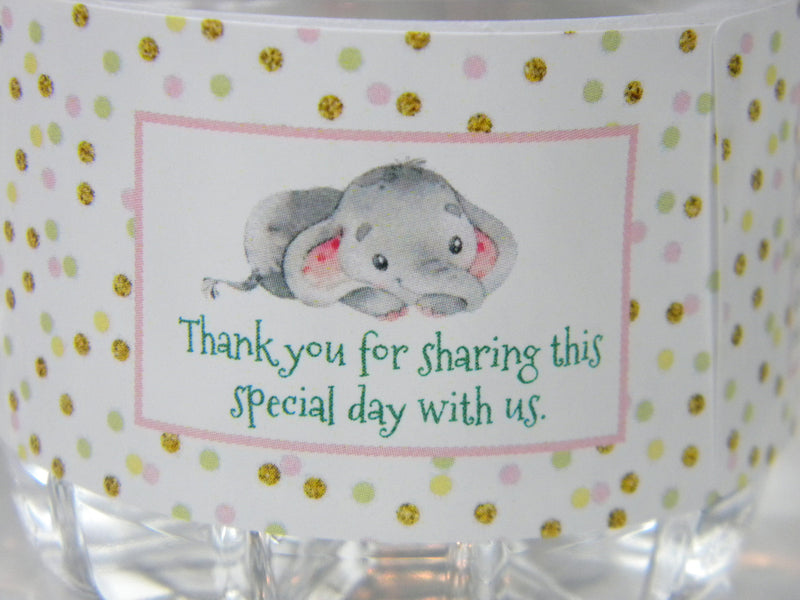 Elephant Baby Shower Water Bottle Labels - ELE221 - LABELS ONLY :) - Thatsawrapfavors