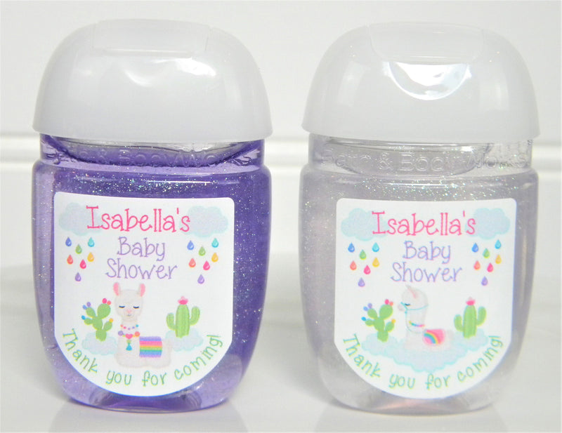 Llama Cactus Theme Baby Shower Hand Sanitizer Labels - LLA100 - LABELS ONLY :) - Thatsawrapfavors