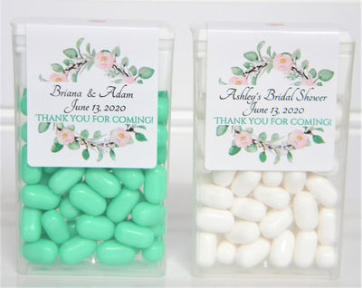 Floral Wreath Wedding or Bridal Shower Tic Tac Labels - PFL200 - LABELS ONLY :) - Thatsawrapfavors