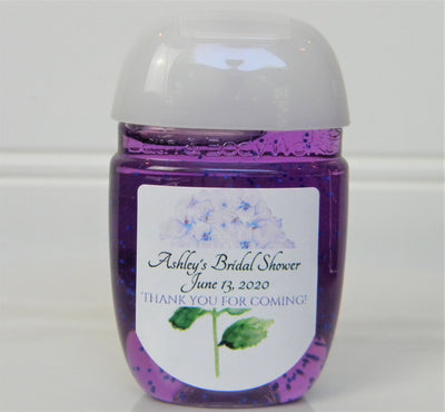 Lavender Hydrangea Wedding or Bridal Shower Hand Sanitizer Labels - LAV101 - LABELS ONLY :) - Thatsawrapfavors