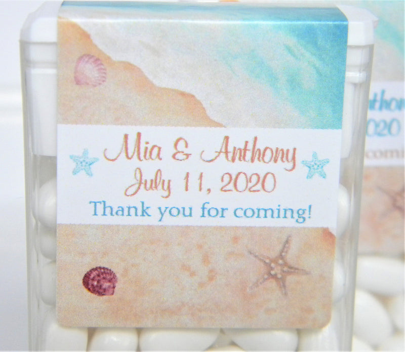 Beach Wedding Tic Tac Labels - BEA200 - LABELS ONLY :) - Thatsawrapfavors