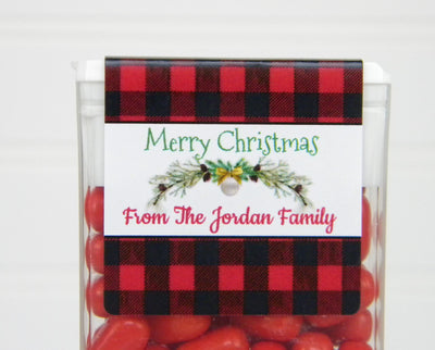 Buffalo Plaid Christmas Tic Tac Labels - CBP200 - LABELS ONLY :) - Thatsawrapfavors