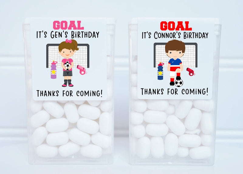 Soccer Theme Birthday Party Tic Tac Labels - SOC200 - LABELS ONLY :) - Thatsawrapfavors