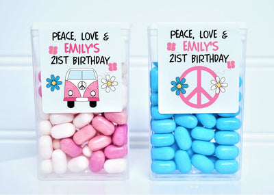 60's Theme Birthday Party or Class Reunion Tictac Labels - 60S200 - LABELS ONLY :) - Thatsawrapfavors