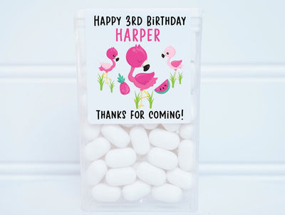 Flamingo Theme Birthday Party Hand Sanitizer Labels - FLA100 - LABELS ONLY :) - Thatsawrapfavors