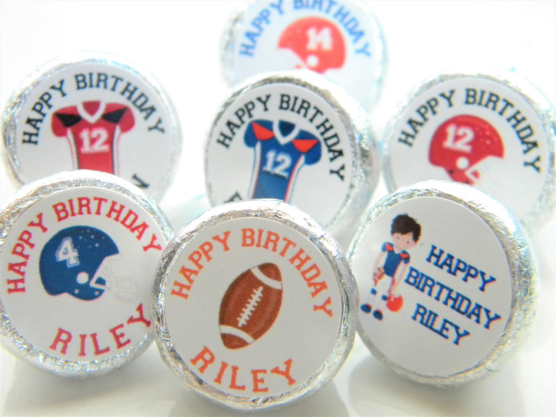 Football Theme Favor Labels - Gift Tags - Several Sizes Available - FBL025 - Thatsawrapfavors