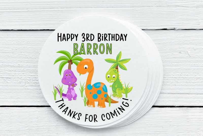 Dinosaur Theme Favor Labels - Gift Tags - Several Sizes Available - DIN025 - Thatsawrapfavors