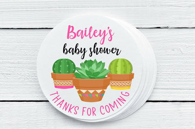 Succulent Theme Favor Labels - Gift Tags - Several Sizes Available - SUC025 - Thatsawrapfavors