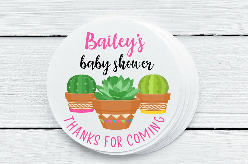 Succulent Theme Favor Labels - Gift Tags - Several Sizes Available - SUC025 - Thatsawrapfavors