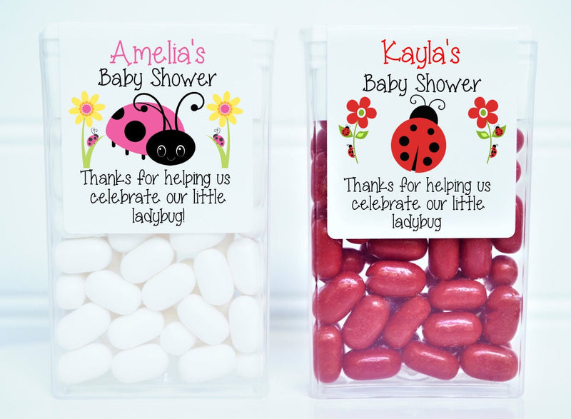 Ladybug Theme Baby Shower Tic Tac Baby Labels - LDB200 - LABELS ONLY :) - Thatsawrapfavors