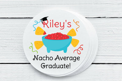 Nacho Fiesta Theme Graduation Favor Labels - Gift Tags - Several Sizes Available  - GRD036 - Thatsawrapfavors