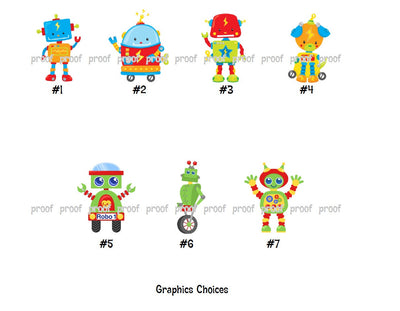 Robot Theme Party Hand Sanitizer Favor Labels - ROB100 - LABELS ONLY :) - Thatsawrapfavors