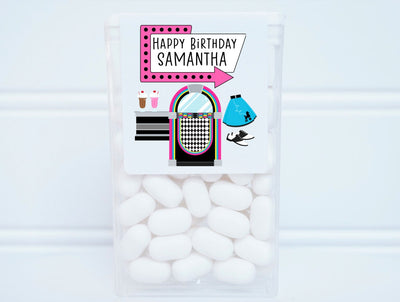 50's Theme Birthday Party or Class Reunion Tictac Labels - 50S200 - LABELS ONLY :) - Thatsawrapfavors