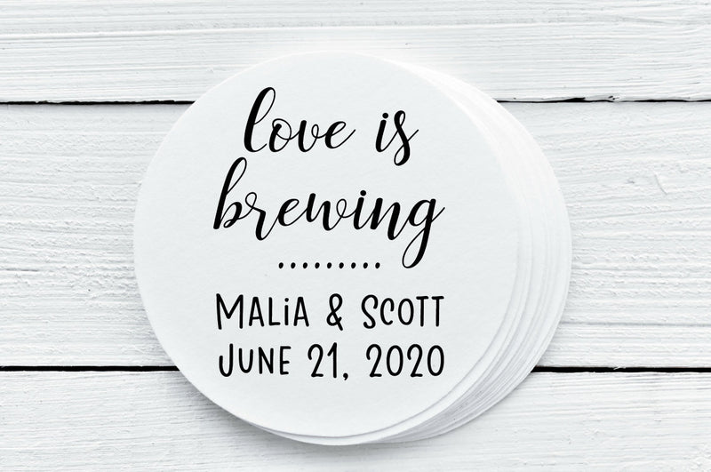 Love is Brewing Wedding Shower Theme Labels - Gift Tags - Several Sizes Available - LIB025 - Thatsawrapfavors