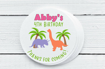 Dinosaur Theme Favor Labels - Gift Tags - Several Sizes Available - DIN026 - Thatsawrapfavors
