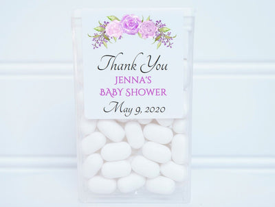 Lavender Floral Baby Shower Tic Tac Labels - LAV203 - LABELS ONLY :) - Thatsawrapfavors