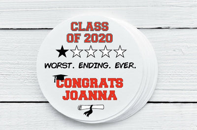 Graduation Worst Ending Ever Favor Labels - Several Sizes Available - GRD033 - Thatsawrapfavors