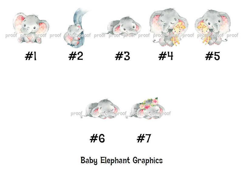Baby Elephant Girl Baby Shower or Birthday Hand Sanitizer Labels - ELE100 - LABELS ONLY :) - Thatsawrapfavors