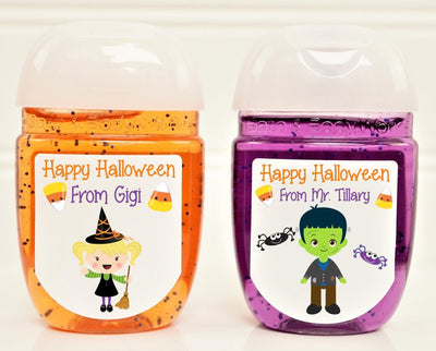 Halloween Theme Hand Sanitizer Party Favors - HAL113 - LABELS ONLY :) - Thatsawrapfavors