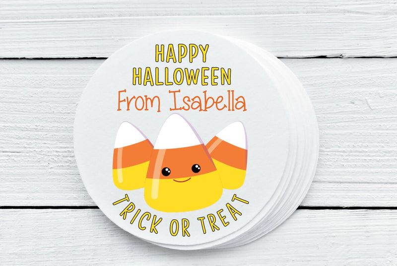 Halloween Candy Corn Favor Labels - Gift Tags - Several Sizes Available - HAL026 - Thatsawrapfavors