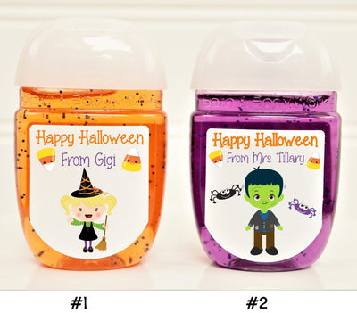 Halloween Theme Hand Sanitizer Party Favors - HAL113 - LABELS ONLY :) - Thatsawrapfavors