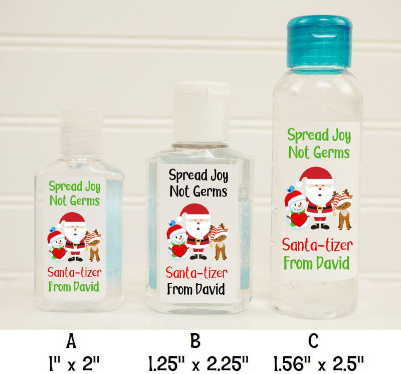 Custom Design Hand Sanitizer Favor Labels - Several Sizes to Choose From - LABELS ONLY :)  VAR110 - Thatsawrapfavors