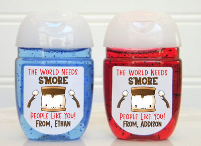 S'more Valentines Hand Sanitizer Party Favor Labels - VAL112 - LABELS ONLY :) - Thatsawrapfavors