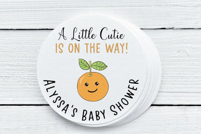 Little Cutie Theme Baby Shower Favor Labels - Gift Tags - Several Sizes Available - CUT025 - Thatsawrapfavors