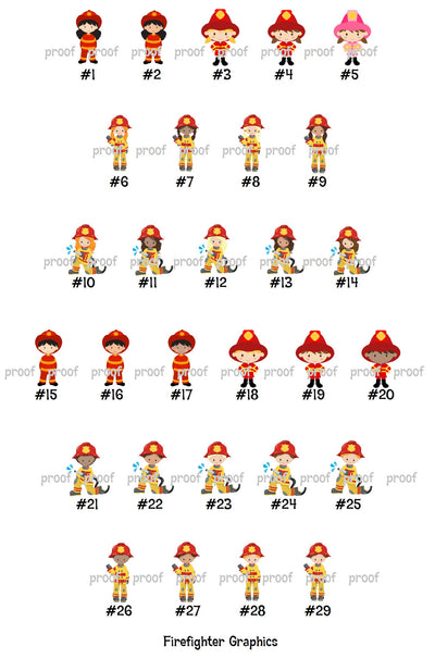 Firefighter Theme Party Favor Labels - Gift Tags - Several Sizes Available - FIR026 - Thatsawrapfavors
