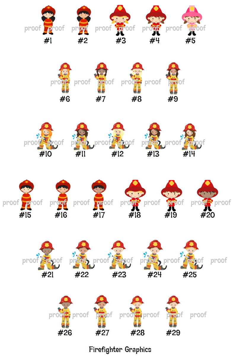 Firefighter Theme Party Favor Labels - Gift Tags - Several Sizes Available - FIR026 - Thatsawrapfavors