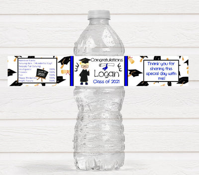 Graduation Party Water Bottle Labels - GRD226 - LABELS ONLY :) - Thatsawrapfavors