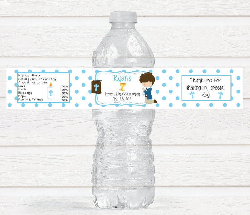 First Communion Water Bottle Labels - LABELS ONLY :) - Thatsawrapfavors
