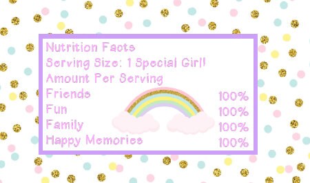 Unicorn Birthday Party Water Bottle Labels - UNI222 - LABELS ONLY :) - Thatsawrapfavors