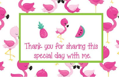 Flamingo Birthday Party Water Bottle Labels - FLA220 - LABELS ONLY :) - Thatsawrapfavors