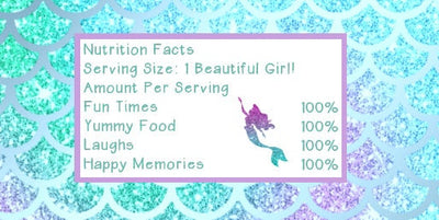 Mermaid Birthday Party Water Bottle Labels - MER220 - LABELS ONLY :) - Thatsawrapfavors
