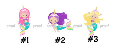 Mermaid Unicorn Birthday Hershey Kiss Stickers - MRU001 - LABELS ONLY :) - Thatsawrapfavors