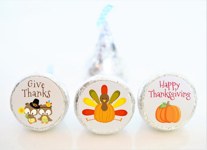 Thanksgiving Hershey Kiss Stickers - TKG001 - LABELS ONLY :) - Thatsawrapfavors